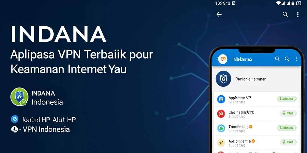 Antarmuka sederhana dan fungsional aplikasi INDAAA untuk VPN Indonesia.