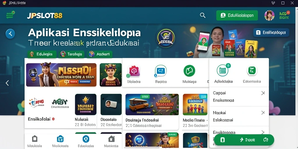 Antarmuka menarik dan informatif dari JPSLOT88.