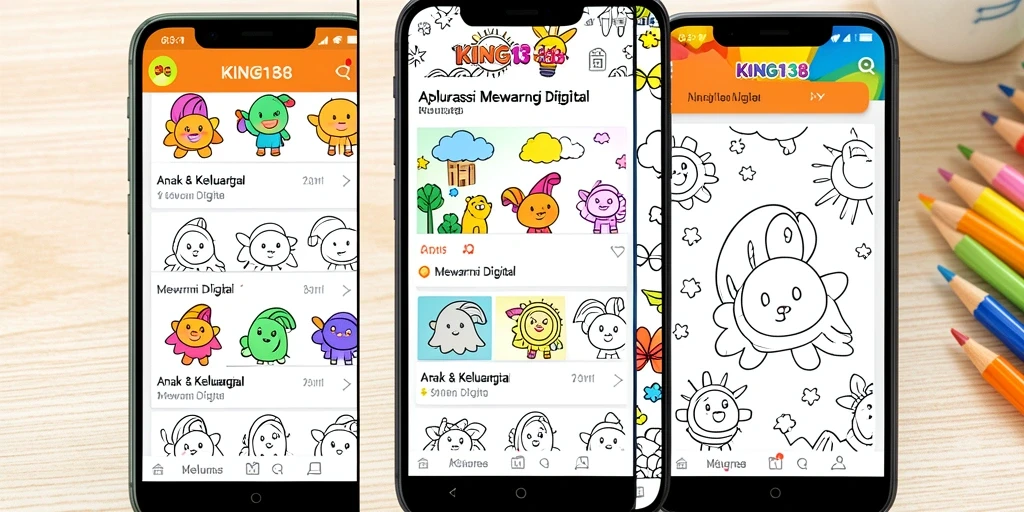 Antarmuka menarik dan warna-warni dari aplikasi KING138.