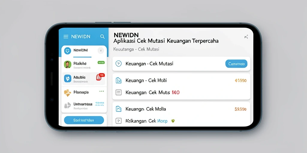 Tampilan antarmuka aplikasi Cek Mutasi NEWIDN yang informatif.