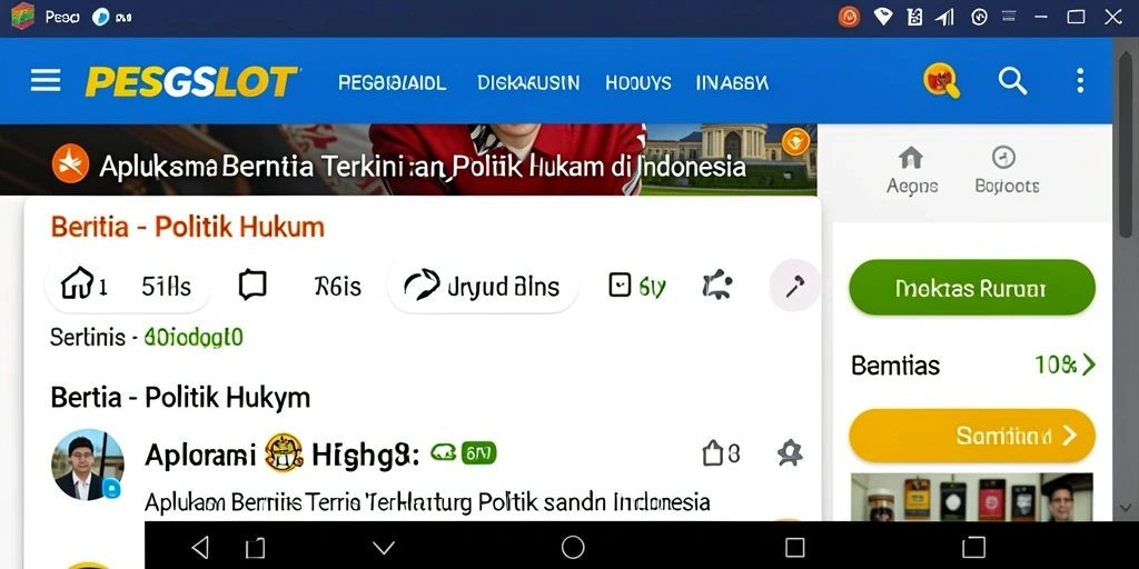 Tampilan antarmuka PESGSLOT yang menarik dan informatif.