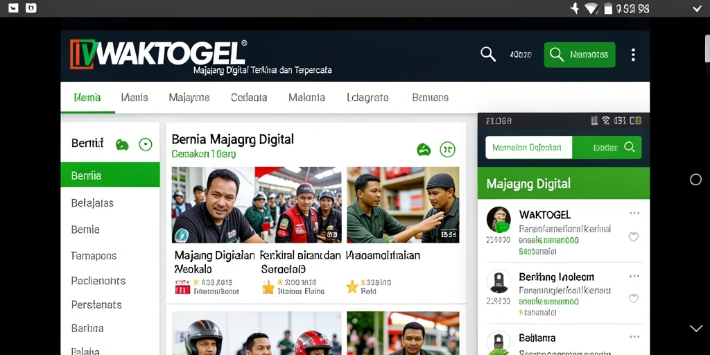 Antarmuka WAKTOGEL yang menarik dan mudah digunakan.